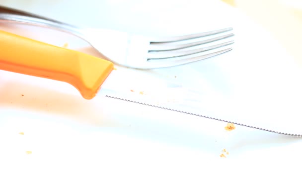 空盘子和餐具 — 图库视频影像