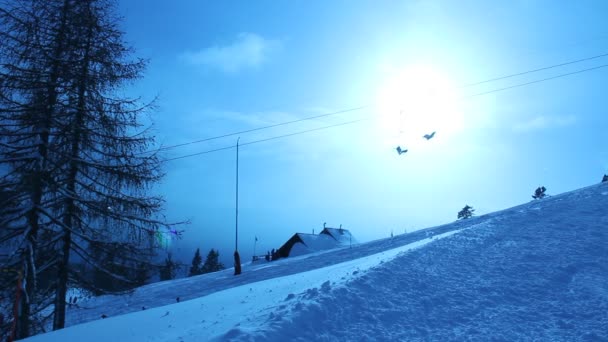 Montagna bianca innevata — Video Stock