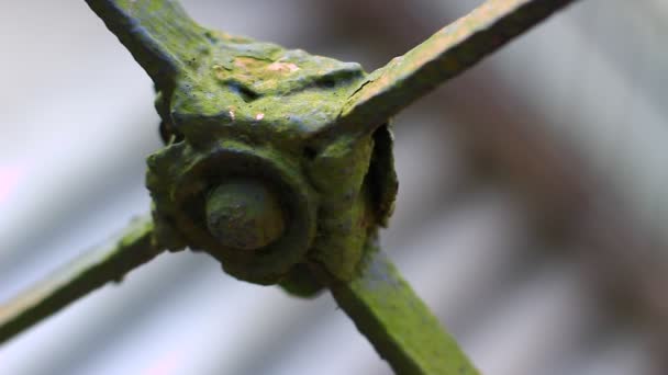 Metal fence detail — Stock Video