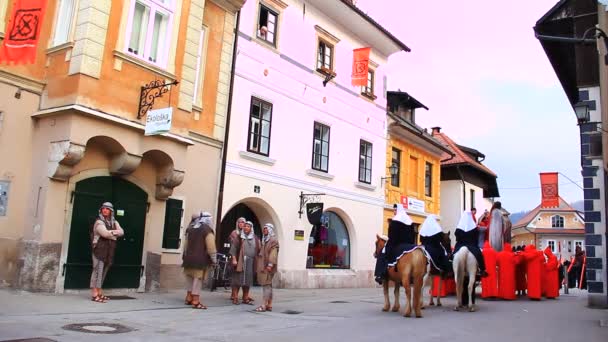 Processio Locopolitana en Eslovenia — Vídeos de Stock