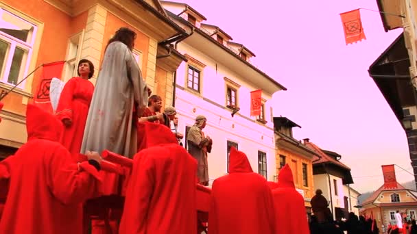 Processio Locopolitana в Словенії — стокове відео