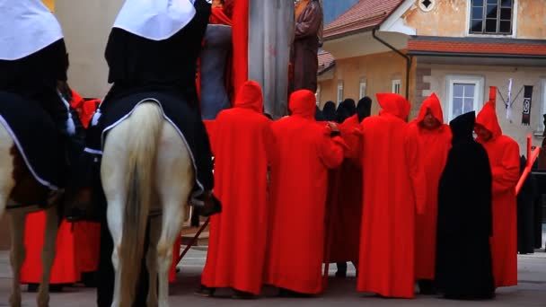 Processio Locopolitana en Eslovenia — Vídeo de stock