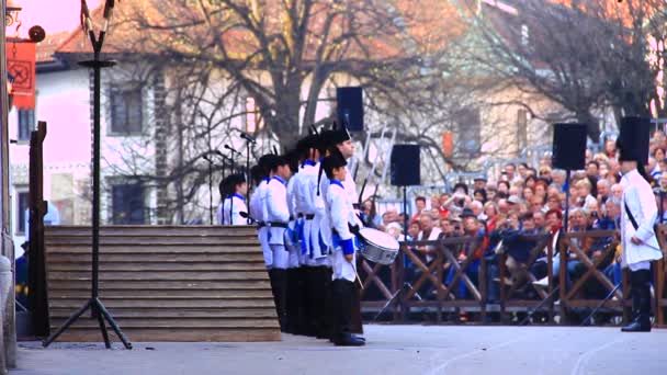 Processio Locopolitana i Slovenien — Stockvideo