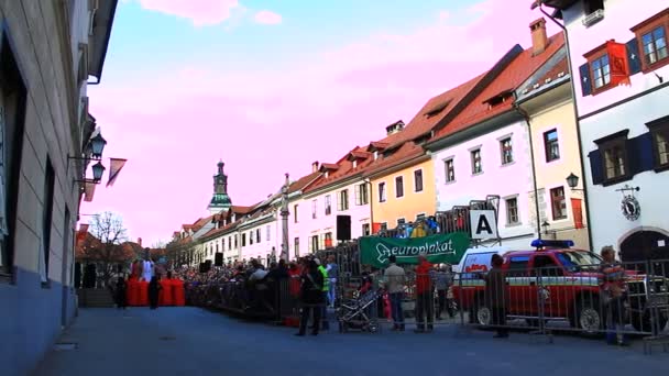 Processio Locopolitana в Словении — стоковое видео