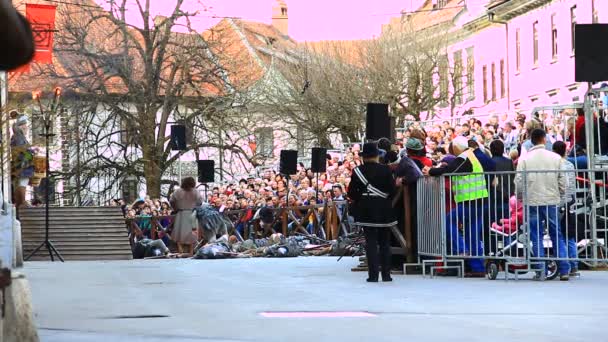 Processio Locopolitana w Słowenii — Wideo stockowe