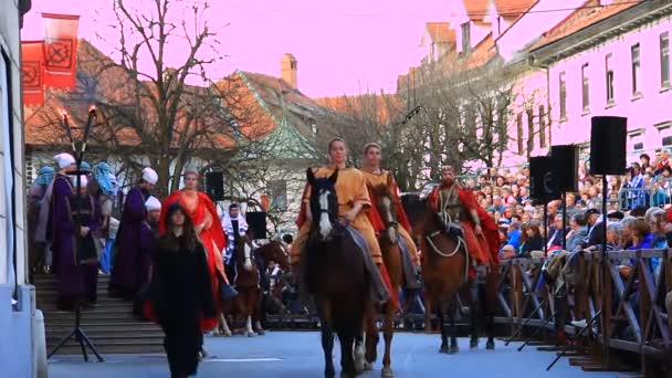 Slovenya Processio Locopolitana — Stok video