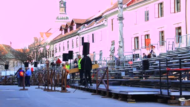 Processio locopolitana in Slowenien — Stockvideo