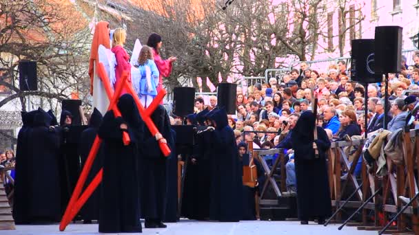 Slovenya Processio Locopolitana — Stok video