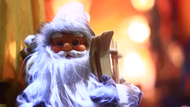 Juldekoration med Santa — Stockvideo