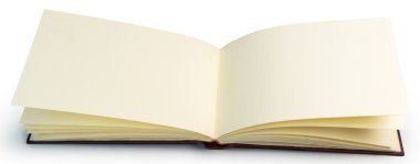 beyaz zemin üzerinde boş sayfalar kitap açıldı