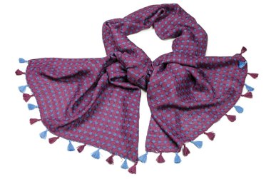 Kadın mor İpek eşarp