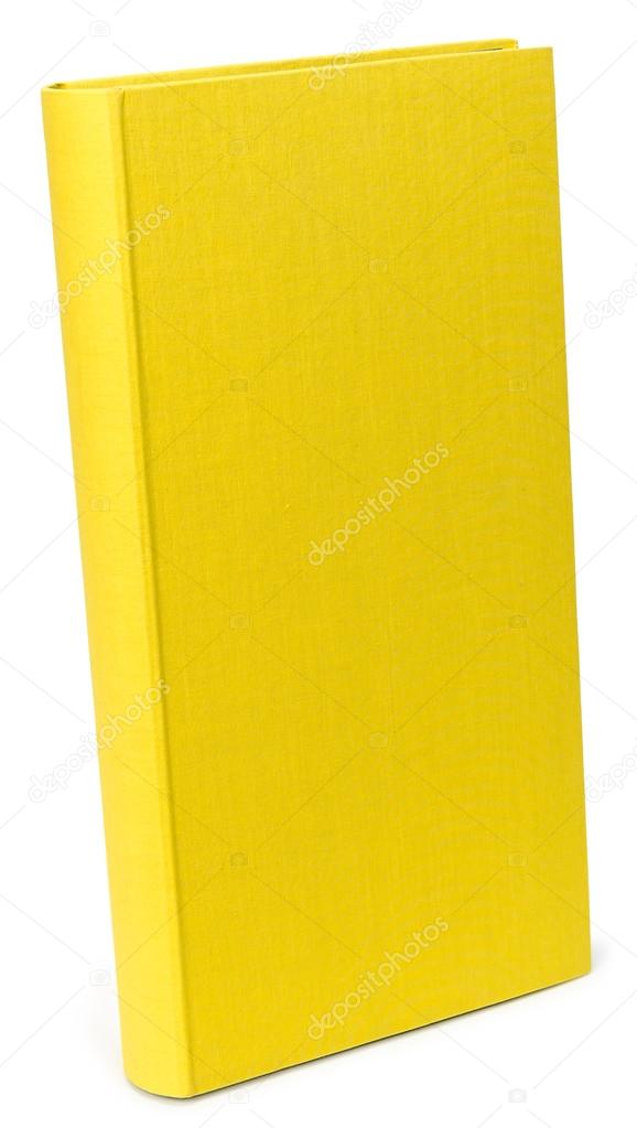 The color yellow photo albums on wite backround