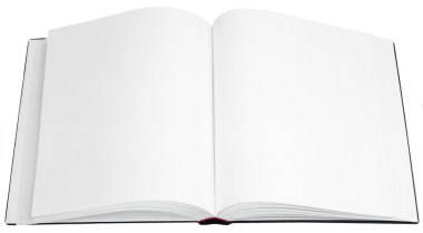 beyaz zemin üzerinde boş sayfalar kitap açıldı