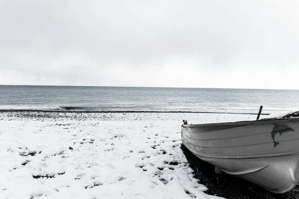 Boat on a Winter Beach