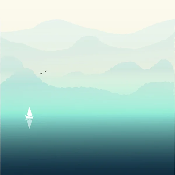 Peyzaj dağlar ve deniz