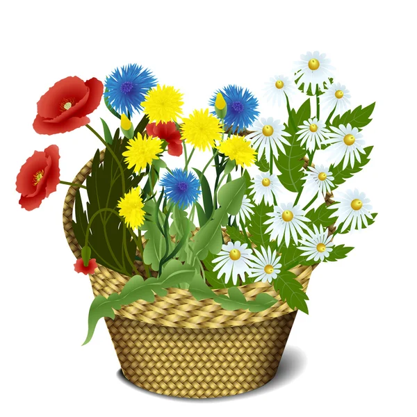 Kır çiçekleri sepeti