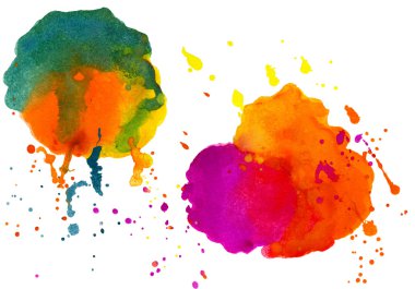 Soyut renkli noktalar ve sıçraması