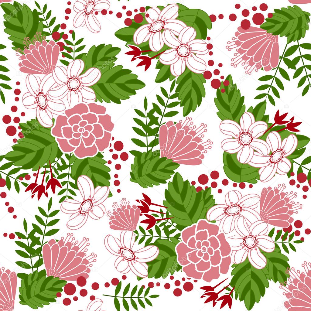 Pattern abstract flowers
