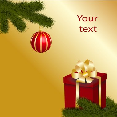 Noel ağacının altında mevcut