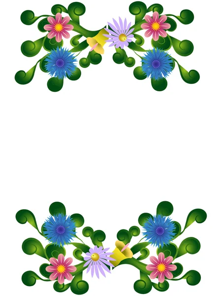 Floral sieraad krullen — Stockvector