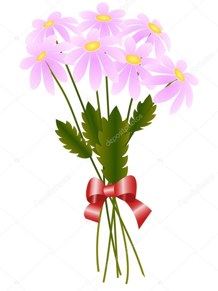 Bouquet of pink daisies