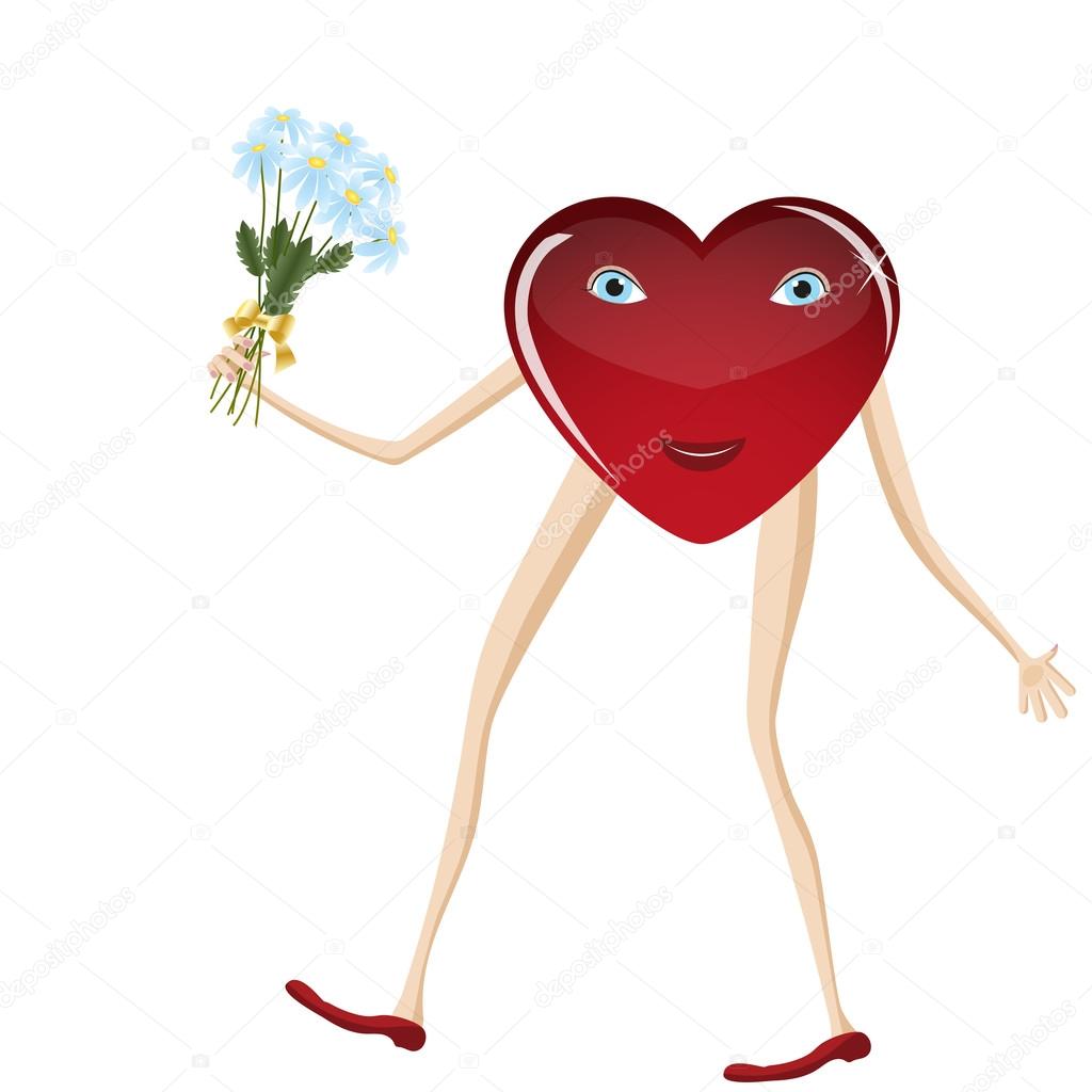 Heart with  bouquet