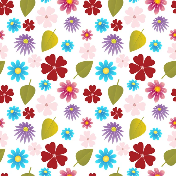 Patrón flores de colores — Vector de stock