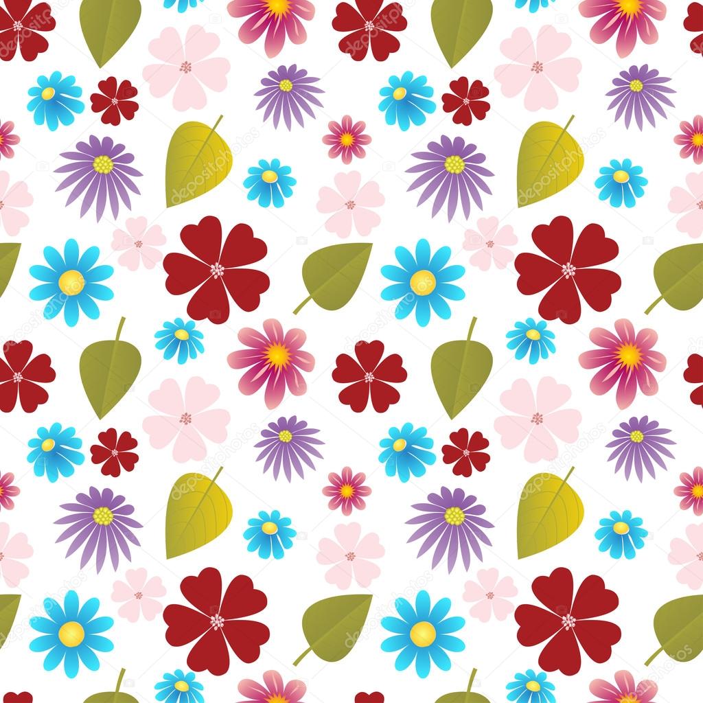 Pattern colored flowers