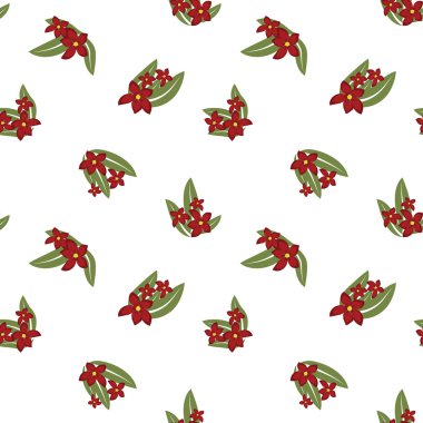 kırmızı Çiçek deseni
