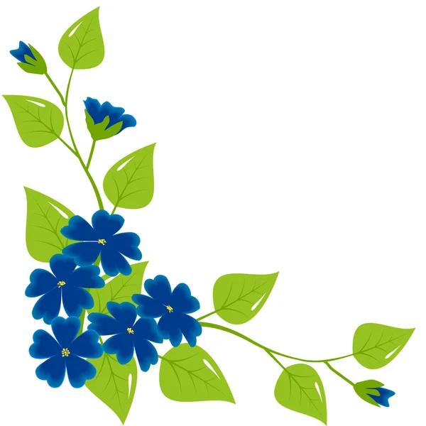 블루 꽃 지점 — 스톡 벡터
