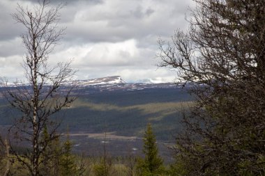 Funasdal Dağı 'nın manzarası, Funasdalen, Harjedalen, İsveç.