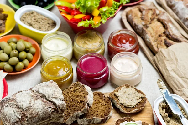 Tablo ayarı yaz piknik - sebze ve mantar, ol için