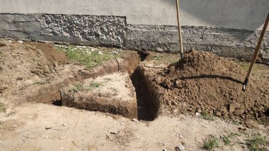 İnşaat, elektrik, topraklama, onarım. Seçici odak