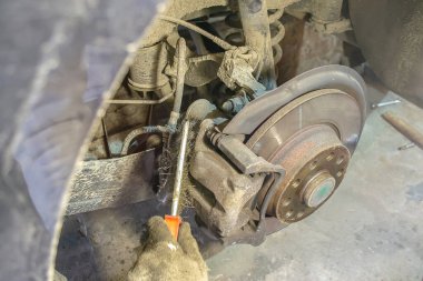 Car chassis repair. Selective