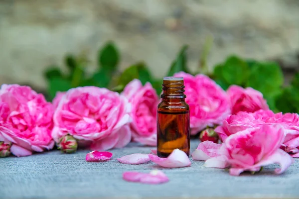 Essential oil extract of tea rose. Selective focus. nature.