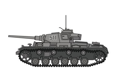 World War Two German tank clipart