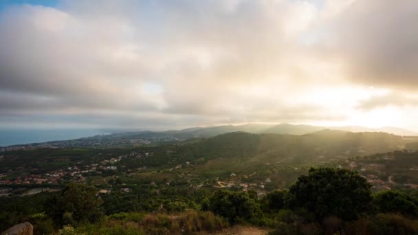 Time Lapse Coucher Soleil Sur Côte Barcelone Maresme Nous Pouvons — Video