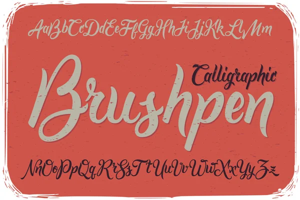 Calligraphic Brushpen fuente — Archivo Imágenes Vectoriales