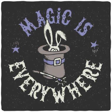 Sevimli tavşan Sihirbazı silindir