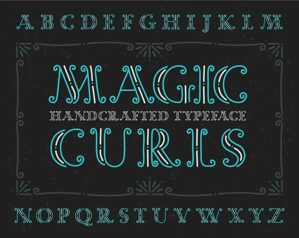 Vintage decorative font — Stock Vector