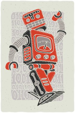 Komik vintage robot