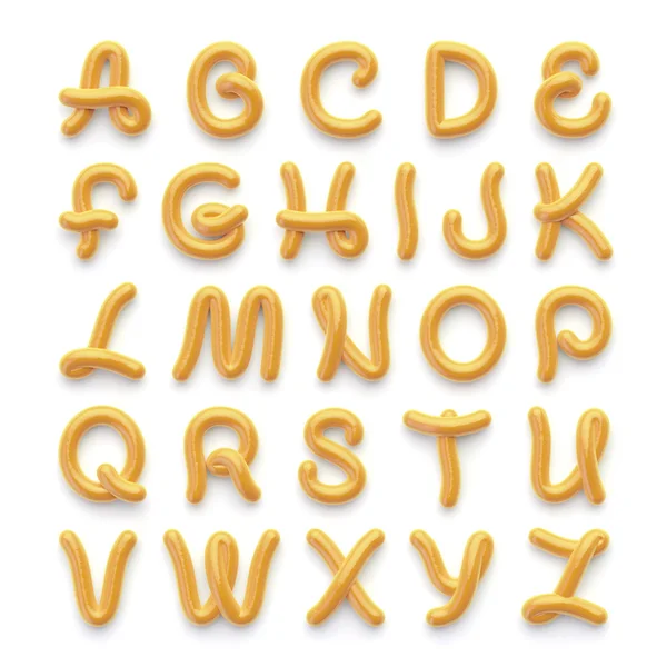 Beyaz harflerle alfabeyi