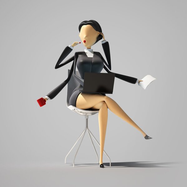 Woman in office suit