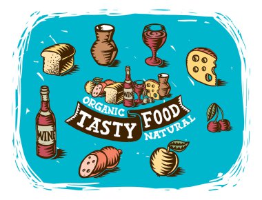 El çekilmiş renkli kroki