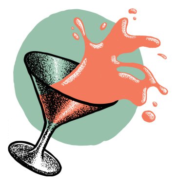 Sıçrama ile vermut cam