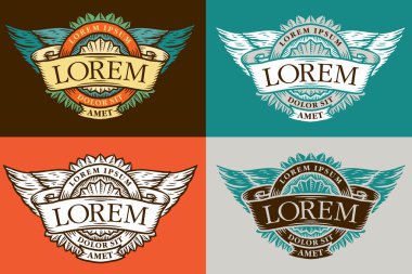 Kanatlı oyulmuş amblemi