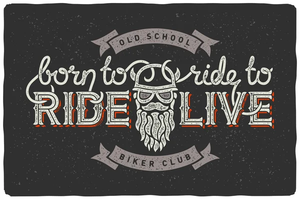 Biker club badge embleem — Stockvector