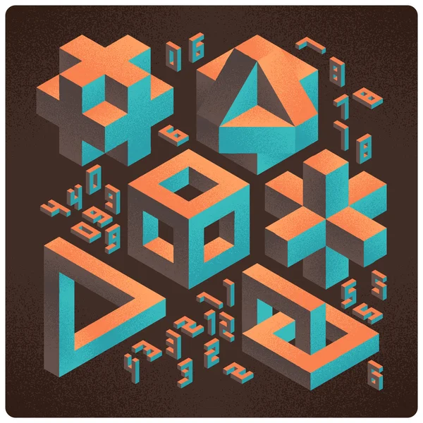 Elementos de diseño de geometría abstracta — Vector de stock