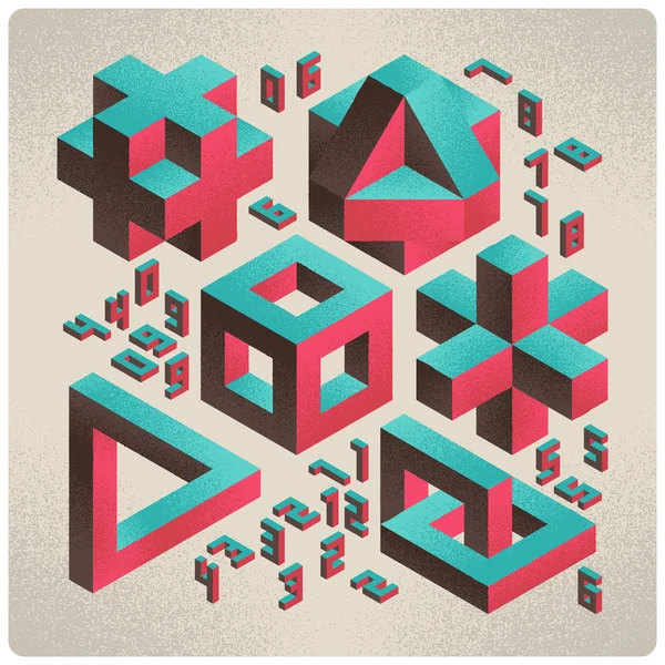 Abstracte geometrie ontwerpelementen — Stockvector