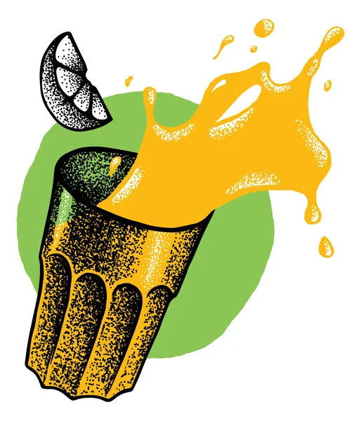 Éclaboussure d'eau jaune — Image vectorielle